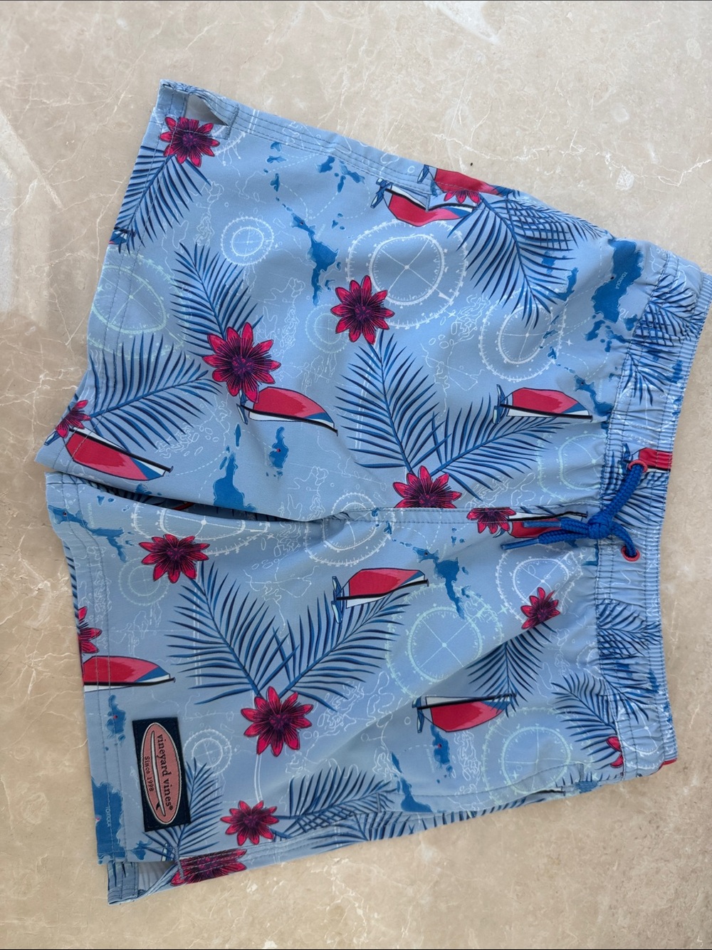 Vineyard Vines boys swim trunks. Size 7
